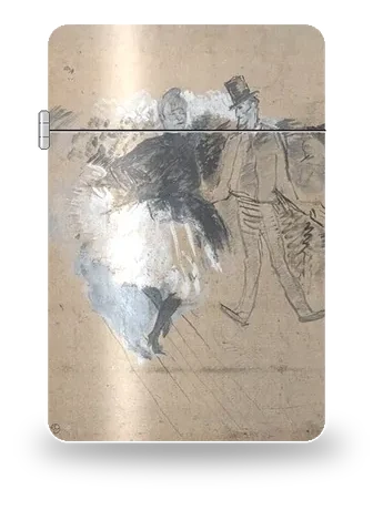 Moulin Rouge: La Goulue di Henri de Toulouse-Lautrec – cover d’arte per inserto di accendino