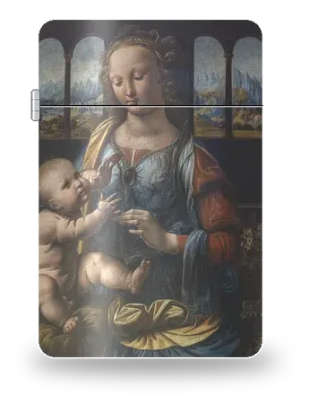 Madonna del garofano di Leonardo da Vinci – cover d’arte per inserto di accendino