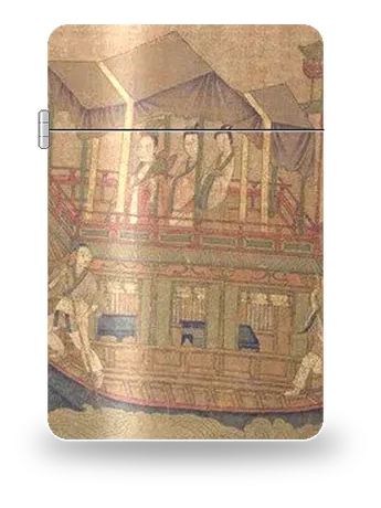 Die Nymphe des Luo-Flusses (Song-Kopie, Detail) von Gu Kaizhi zugeschrieben – Kunsthülle für einen Feuerzeugeinsatz
