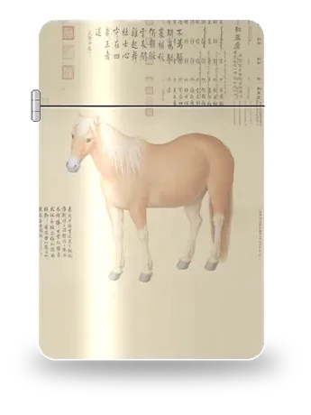 Cheval Hongyuzuo de Giuseppe Castiglione (Lang Shining) – boîtier d’art pour insert de briquet