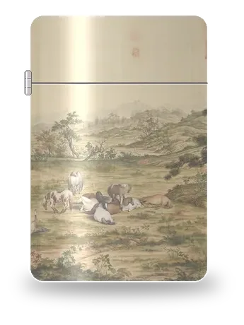 Les Cent chevaux de Giuseppe Castiglione (Lang Shining) – boîtier d’art pour insert de briquet