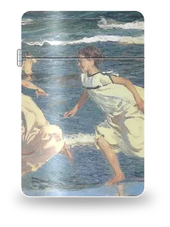 Correndo sulla spiaggia di Joaquín Sorolla – cover d’arte per inserto di accendino