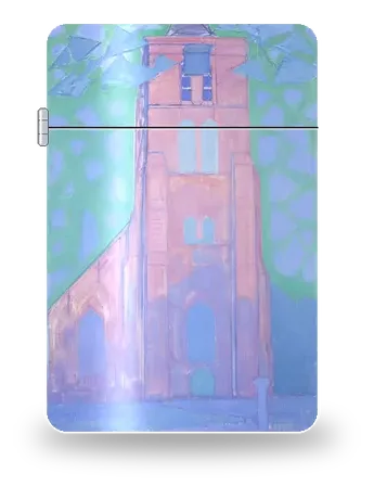 Campanile in Zelanda di Piet Mondrian – cover d’arte per inserto di accendino