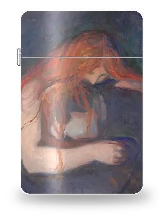 Vampir von Edvard Munch – Kunsthülle für einen Feuerzeugeinsatz