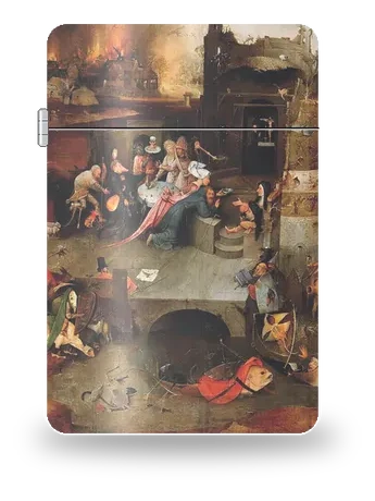 La Tentation de saint Antoine de Jérôme Bosch – boîtier d’art pour insert de briquet