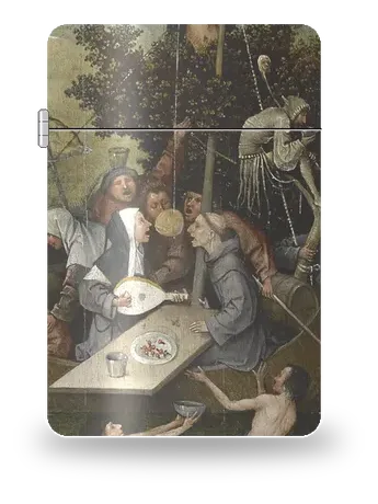 La nave dei folli di Hieronymus Bosch – cover d’arte per inserto di accendino