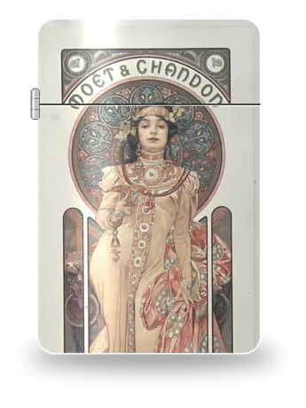Moët & Chandon: Grand Crémant Impérial von Alphonse Mucha – Kunsthülle für einen Feuerzeugeinsatz
