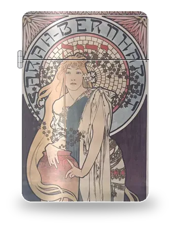 La Samaritaine de Alphonse Mucha – boîtier d’art pour insert de briquet