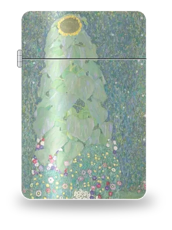 Die Sonnenblume von Gustav Klimt – Kunsthülle für einen Feuerzeugeinsatz