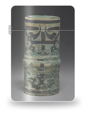 Puntale d’asta con intarsi d’oro e d’argento di Zhou orientali (Primavere e Autunni / Stati Combattenti) – cover d’arte per inserto di accendino