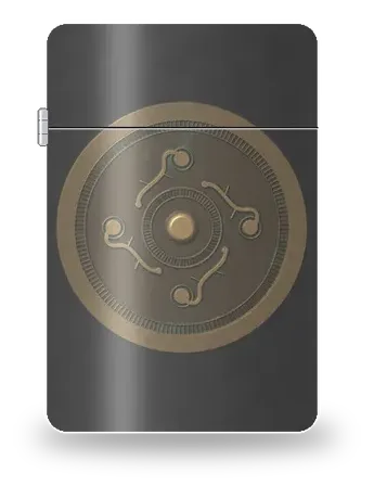 Four-Boss Four-Serpent Mirror by Qin–Han — art case for a lighter insert