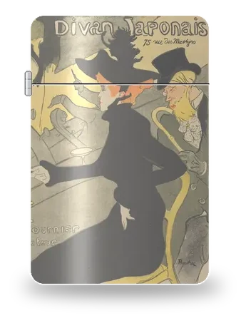 Divan Japonais von Henri de Toulouse-Lautrec – Kunsthülle für einen Feuerzeugeinsatz
