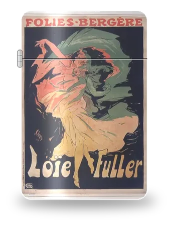 Folies-Bergère: La Loïe Fuller di Jules Chéret – cover d’arte per inserto di accendino