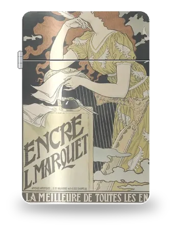 Encre L. Marquet von Eugène Grasset – Kunsthülle für einen Feuerzeugeinsatz