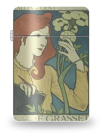 Salon des Cent von Eugène Grasset – Kunsthülle für einen Feuerzeugeinsatz