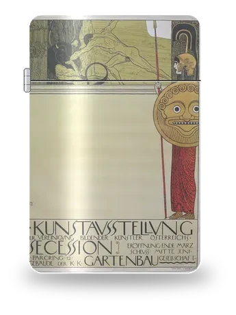 1re exposition de la Sécession viennoise de Gustav Klimt – boîtier d’art pour insert de briquet