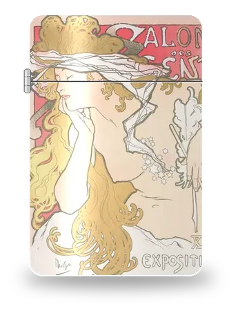 Salon des Cent (20th exhibition) by Alphonse Mucha — art case for a lighter insert