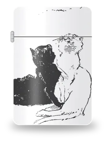 Gatti: immagini senza parole di Théophile-Alexandre Steinlen – cover d’arte per inserto di accendino