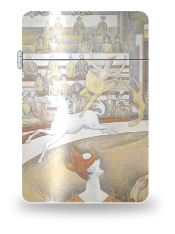 Il circo di Georges Seurat – cover d’arte per inserto di accendino