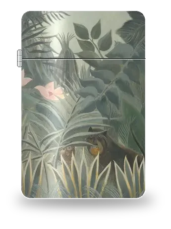 Der äquatoriale Dschungel von Henri Rousseau – Kunsthülle für einen Feuerzeugeinsatz