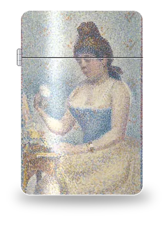 Giovane donna che si incipria di Georges Seurat – cover d’arte per inserto di accendino