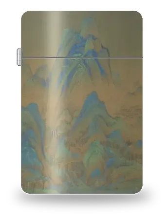 Mille Li de rivières et de montagnes (détail) de Wang Ximeng – boîtier d’art pour insert de briquet