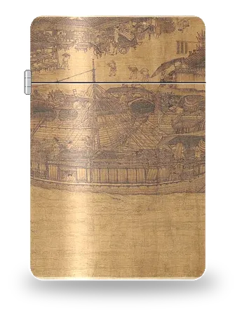 Along the River During the Qingming Festival: Boats on the Bian River by Zhang Zeduan — art case for a lighter insert