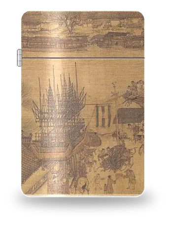 Along the River During the Qingming Festival: Shops and Street Market by Zhang Zeduan — art case for a lighter insert