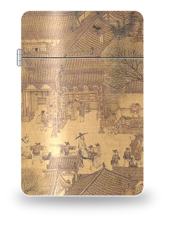 Along the River During the Qingming Festival: Doctor Zhao’s Pharmacy by Zhang Zeduan — art case for a lighter insert