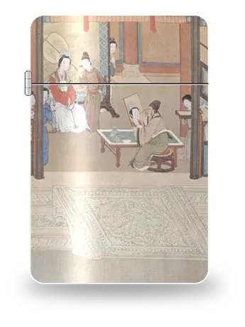 Réunion de figures de Qiu Ying – boîtier d’art pour insert de briquet