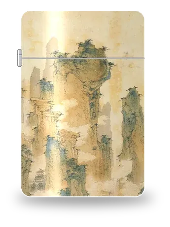 Pavilions in the Mountains of the Immortals (detail) by Qiu Ying — art case for a lighter insert