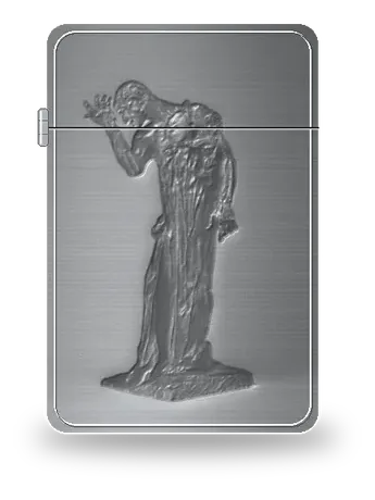Les Bourgeois de Calais : Pierre de Wissant de Auguste Rodin – boîtier d’art pour insert de briquet