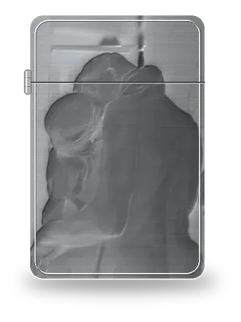 The Kiss by Auguste Rodin — art case for a lighter insert
