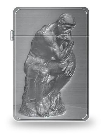 The Thinker by Auguste Rodin — art case for a lighter insert