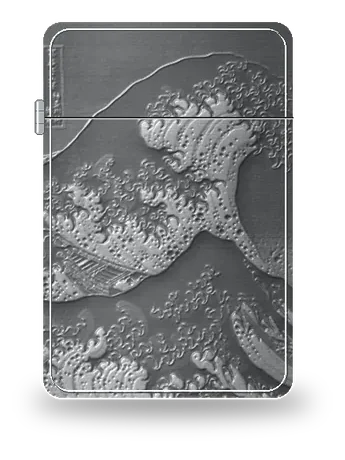 La Grande Onda di Kanagawa (edizione in rilievo) di Katsushika Hokusai – cover d’arte per inserto di accendino