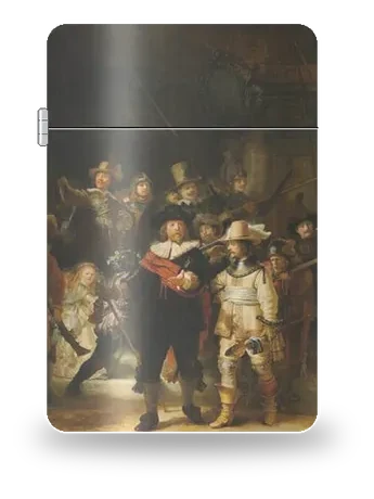 La Ronde de nuit de Rembrandt – boîtier d’art pour insert de briquet