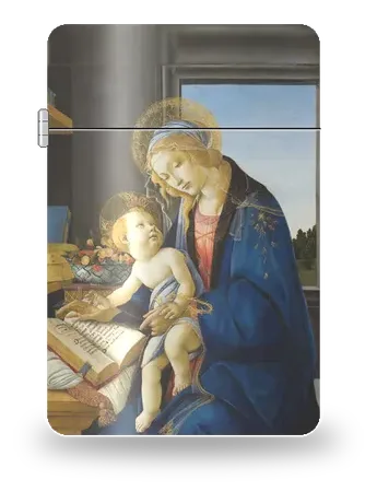 Madonna del Libro di Sandro Botticelli – cover d’arte per inserto di accendino