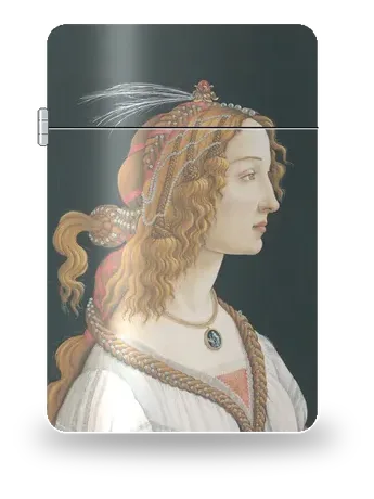 Ritratto ideale di dama (Simonetta) di Sandro Botticelli – cover d’arte per inserto di accendino