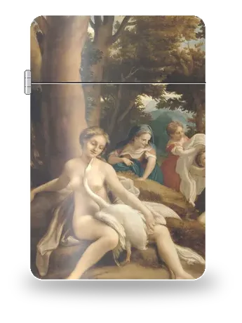 Leda and the Swan by Correggio — art case for a lighter insert