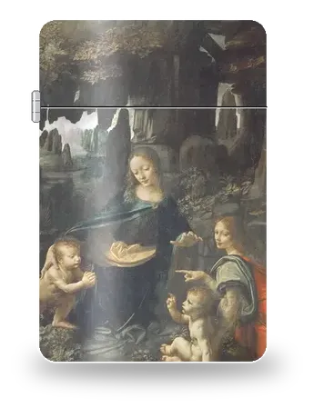 Vergine delle Rocce di Leonardo da Vinci – cover d’arte per inserto di accendino