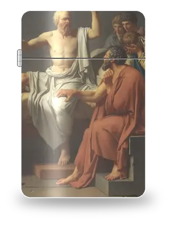La morte di Socrate di Jacques-Louis David – cover d’arte per inserto di accendino