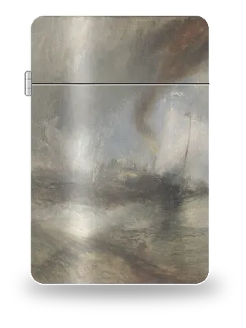 Tempête de neige : bateau à vapeur au large de l'entrée d'un port de J. M. W. Turner – boîtier d’art pour insert de briquet