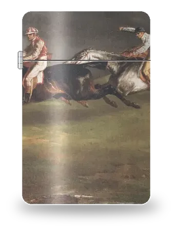 Das Derby in Epsom von Théodore Géricault – Kunsthülle für einen Feuerzeugeinsatz
