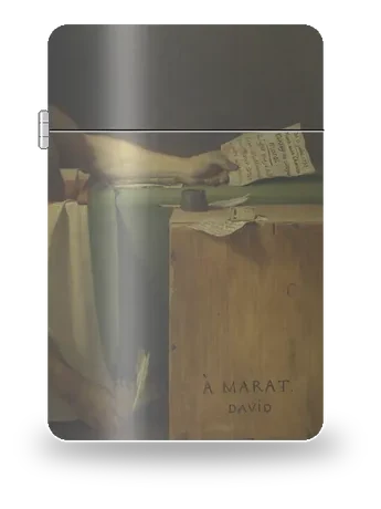 La morte di Marat di Jacques-Louis David – cover d’arte per inserto di accendino