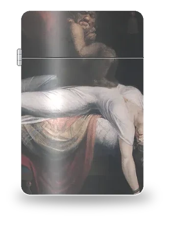 Nachtmahr von Johann Heinrich Füssli – Kunsthülle für einen Feuerzeugeinsatz