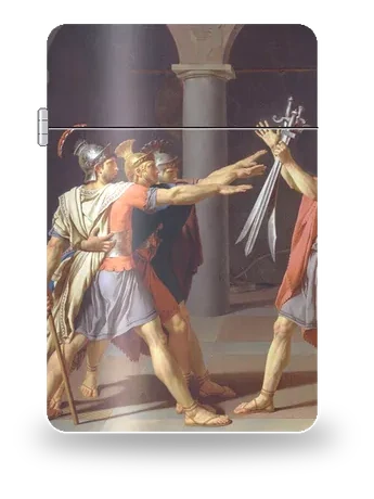 Il giuramento degli Orazi di Jacques-Louis David – cover d’arte per inserto di accendino