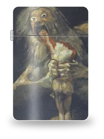 Saturne dévorant un de ses enfants de Francisco de Goya – boîtier d’art pour insert de briquet