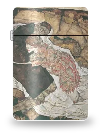 La morte e la fanciulla di Egon Schiele – cover d’arte per inserto di accendino