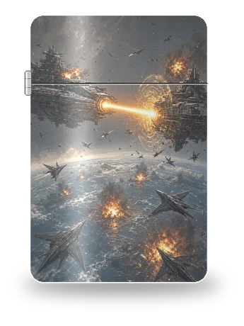 燃える海の砲撃戦（星槎の航海・銀河艦隊）のアートケース