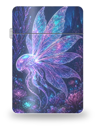 Six-Winged Glass Glider by Star Raft Voyages · Alien Wonders — art case for a lighter insert